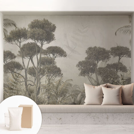Carta Da Parati - Non Tessuto - Con Colla Inclusa - Per Interni - Ecologica - Con Ingresso - Soggiorno giungla tropicale 208x146 cm (1/5)