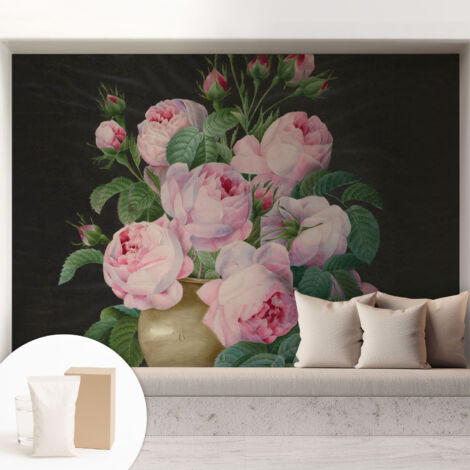 Carta Da Parati Non Tessuto - Con Colla Inclusa per Camera da Letto - Facile da Applica - Motivo decorativo Eleganza floreale 208x146 cm