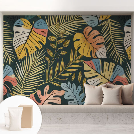 Carta Da Parati - Mural - Con Sala Da Pranzo - Camera Da Letto - Cameretta - Con Colla Gratuita Energia tropicale 208x146 cm (1/5)