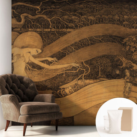 Carta Da Parati - Murale Alla Moda Decorazione - Camera Da Letto - Con Colla Gratuita Personaggi surreali 250x250 cm (1/5)