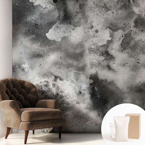 Carta Da Parati Non Tessuto - Decorazione Da Muro - Traspirante - Con Motivo - Per Camera Da Letto Cucina Nuvole grigie 250x250 cm (1/5)
