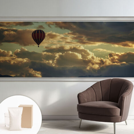 Carta Da Parati Con Design Moderno - Per Rinnovamento Rapido - Non-Woven - Per Interni Moderni Palloncino tra le nuvole 250x104 cm (1/5)