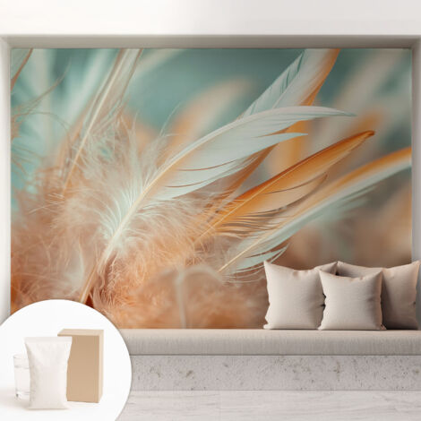 Carta Da Parati Non Tessuto - Di Alta Qualità Per Il Soggiorno La Cucina - Tendenze Moderne - Vlies Ecologico Piume delicate 208x146 cm (1/5)