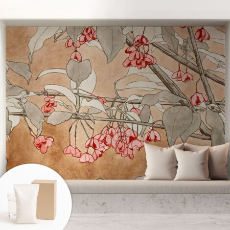 Carta Da Parati - Non Tessuto - Con Colla Inclusa - Per Interni - Ecologica - Con Ingresso - Soggiorno Armonia floreale 208x146 cm (1/5)