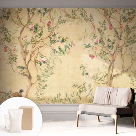 Carta Da Parati In Vlies Decorativa Per Pareti - Con Motivi Moderni - Con Colori Intensi - Per Ufficio Dettagli floreali 312x219 cm (1/5)