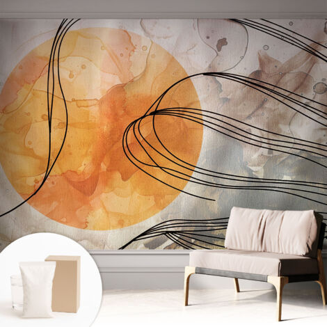 Carta Da Parati Non Tessuto - Con Colla Gratuita - Con Motivi Moderni - Design Elegante Per Pareti Astrazione armonica 312x219 cm (1/5)