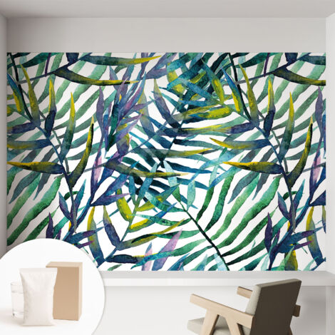 Carta Da Parati - Murale Alla Moda Decorazione - Camera Da Letto - Con Colla Gratuita Vegetazione esotica 152x104 cm (1/5)