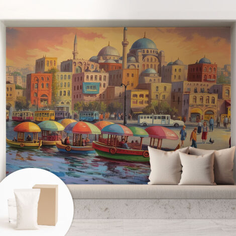 Carta Da Parati - Mural - Con Sala Da Pranzo - Camera Da Letto - Cameretta - Con Colla Gratuita costa urbana 208x146 cm (1/5)