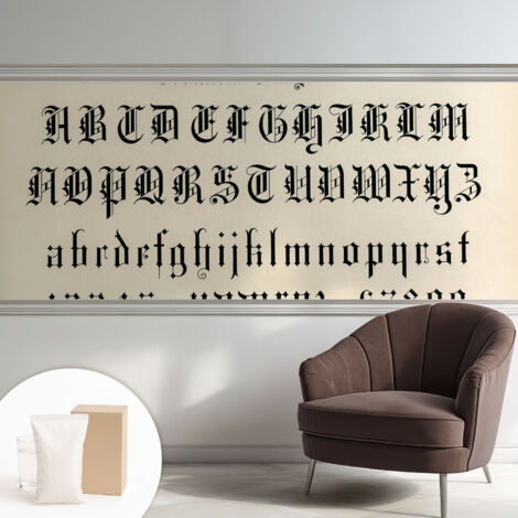Carta Da Parati con design moderno - con motivi moderni - Fotomurali in TNT Soggiorno Camera De Letto Sala Ufficio lettere gotiche 250x104 cm (1/5)