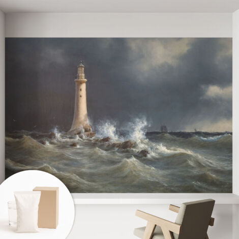 Carta Da Parati In Vlies Decorativa Per Pareti - Con Motivi Moderni - Con Colori Intensi - Per Ufficio tempeste marine 152x104 cm (1/5)