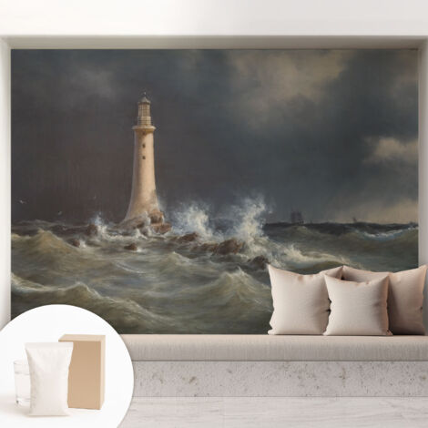 Carta Da Parati In Vlies Decorativa Per Pareti - Con Motivi Moderni - Con Colori Intensi - Per Ufficio tempeste marine 208x146 cm (1/5)