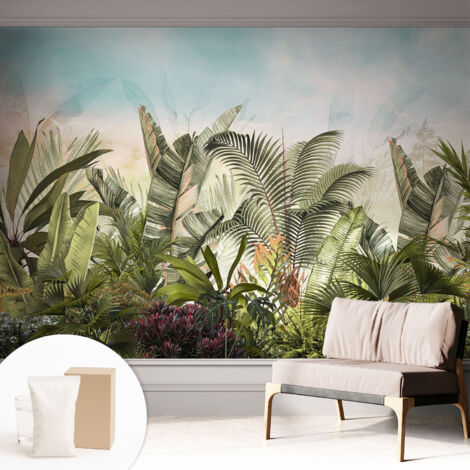 Carta Da Parati - Murale Alla Moda Decorazione - Camera Da Letto - Con Colla Gratuita Paradiso tropicale 312x219 cm (1/5)