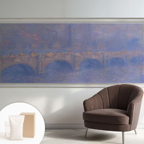 Carta Da Parati - Murale Alla Moda Decorazione - Camera Da Letto - Con Colla Gratuita Ponte Blu 250x104 cm (1/5)