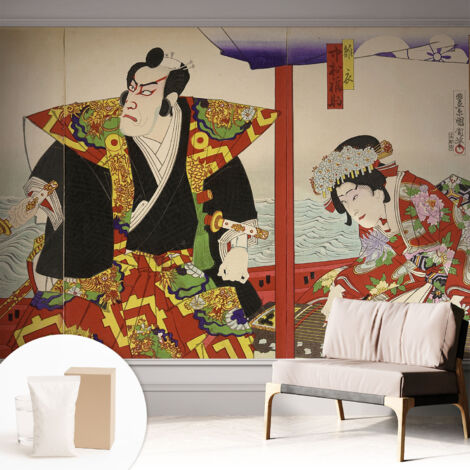 Carta Da Parati - Mural - Con Sala Da Pranzo - Camera Da Letto - Cameretta - Con Colla Gratuita teatro giapponese 312x219 cm (1/5)