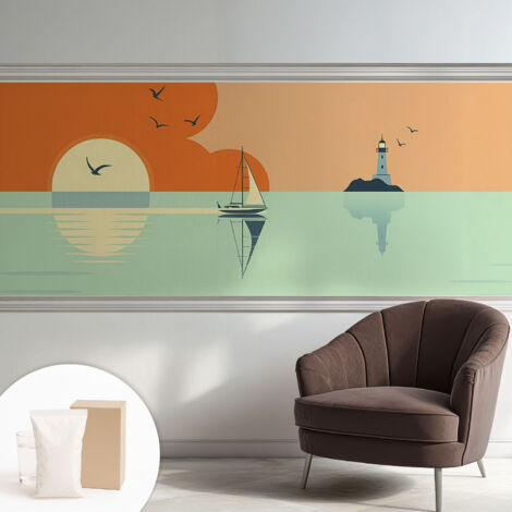 Carta Da Parati Non Tessuto - Con Colla Inclusa per Camera da Letto - Facile da Applica - Motivo decorativo Delizia marina 250x104 cm (1/5)