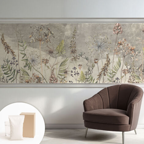 Carta Da Parati - Mural - Con Sala Da Pranzo - Camera Da Letto - Cameretta - Con Colla Gratuita Piante selvatiche 250x104 cm (1/5)