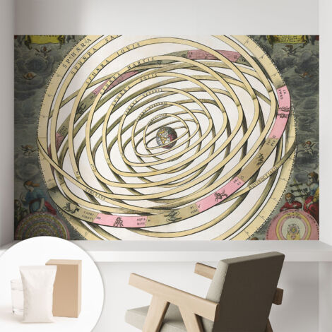 Carta Da Parati - Non Tessuto - Con Colla Inclusa - Per Interni - Ecologica - Con Ingresso - Soggiorno spirale cosmica 104x70 cm (1/5)