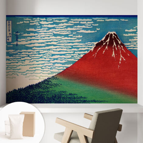 Carta Da Parati - Murale Alla Moda Decorazione - Camera Da Letto - Con Colla Gratuita Montagna rossa 104x70 cm (1/5)