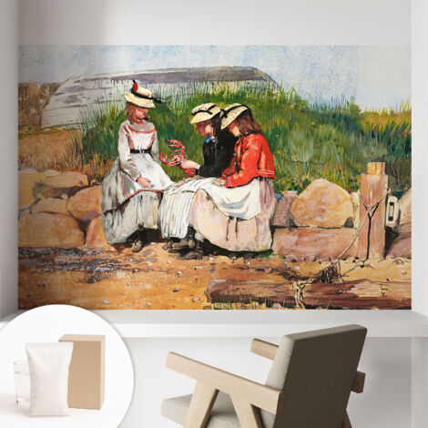 Carta Da Parati Non Tessuto - Con Colla Inclusa per Camera da Letto - Facile da Applica - Motivo decorativo Vacanze estive 104x70 cm (1/5)