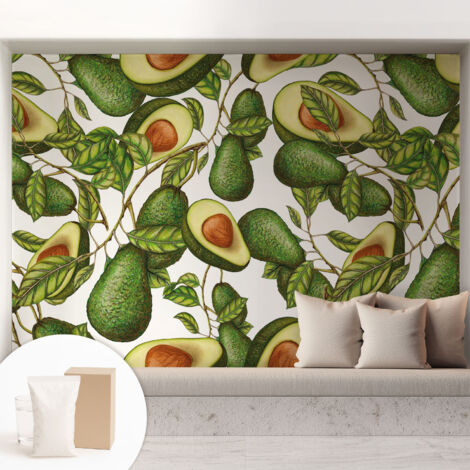 Carta Da Parati - Mural - Con Sala Da Pranzo - Camera Da Letto - Cameretta - Con Colla Gratuita Modello di avocado 208x146 cm (1/5)