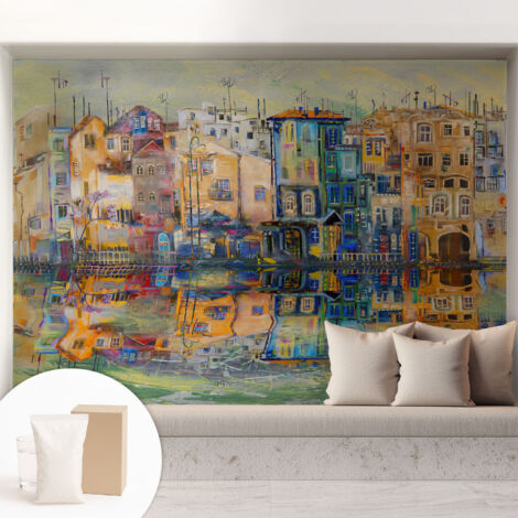 Carta Da Parati - Mural - Con Sala Da Pranzo - Camera Da Letto - Cameretta - Con Colla Gratuita città magica 208x146 cm (1/5)