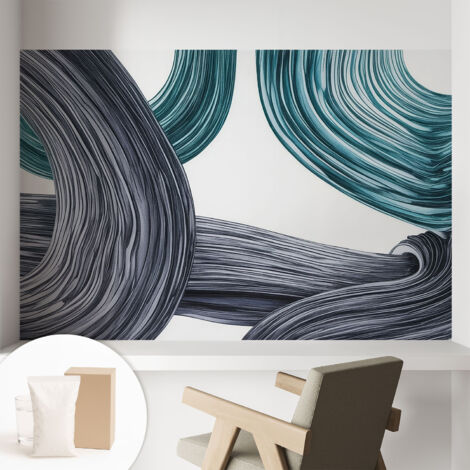 Carta Da Parati - Murale Alla Moda Decorazione - Camera Da Letto - Con Colla Gratuita Condotte fluidiche 104x70 cm (1/5)