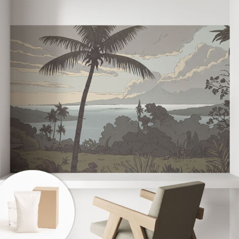 Carta Da Parati - Murale Alla Moda Decorazione - Camera Da Letto - Con Colla Gratuita Paesaggio esotico 104x70 cm (1/5)