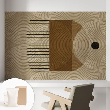 Carta Da Parati - Murale Alla Moda Decorazione - Camera Da Letto - Con Colla Gratuita Geometria dell'armonia 104x70 cm (1/5)