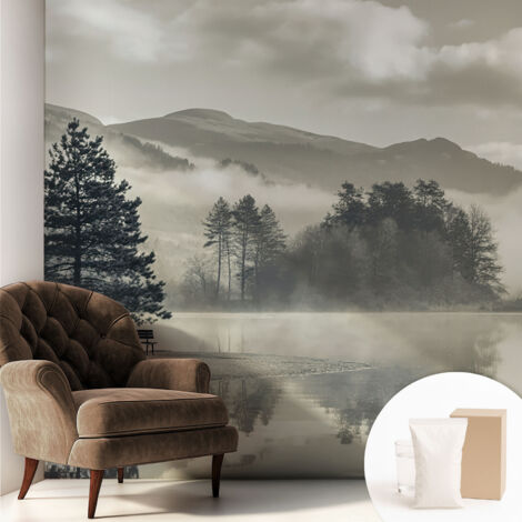 Carta Da Parati Non Tessuto - Con Colla Inclusa per Camera da Letto - Facile da Applica - Motivo decorativo Paesaggio romantico 250x250 cm (1/5)