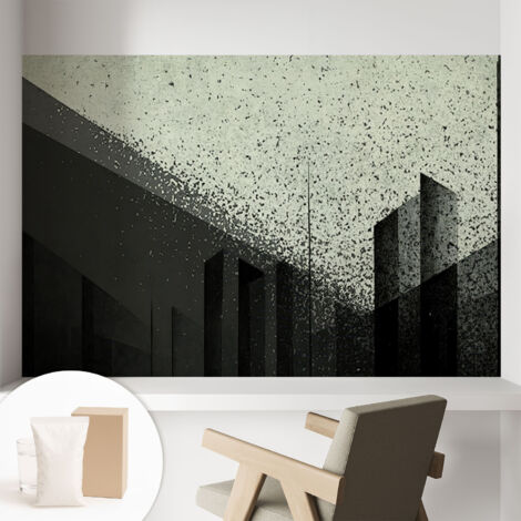 Carta Da Parati - Mural - Con Sala Da Pranzo - Camera Da Letto - Cameretta - Con Colla Gratuita Geometria della città 104x70 cm (1/5)