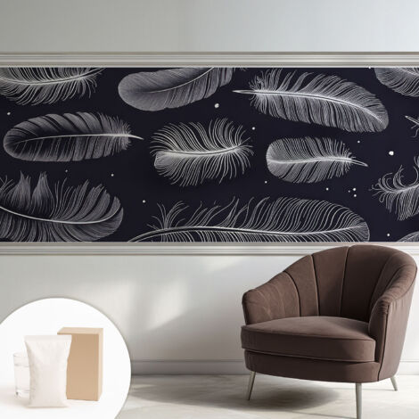 Carta Da Parati - Murale Alla Moda Decorazione - Camera Da Letto - Con Colla Gratuita Piume delicate 250x104 cm (1/5)