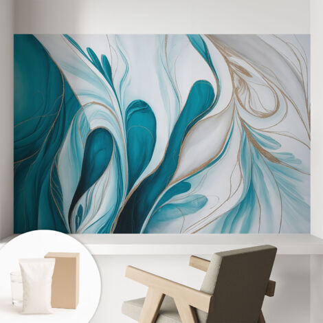 Carta Da Parati - Murale Alla Moda Decorazione - Camera Da Letto - Con Colla Gratuita Modelli di fluidi 104x70 cm (1/5)