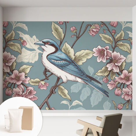 Carta Da Parati Non Tessuto - Di Alta Qualità Per Il Soggiorno La Cucina - Tendenze Moderne - Vlies Ecologico Armonia primaverile 152x104 cm (1/5)