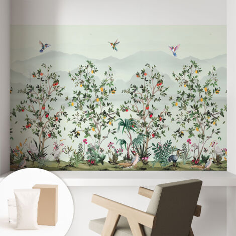 Carta Da Parati con design moderno - con motivi moderni - Fotomurali in TNT Soggiorno Camera De Letto Sala Ufficio Alberi esotici 104x70 cm (1/5)