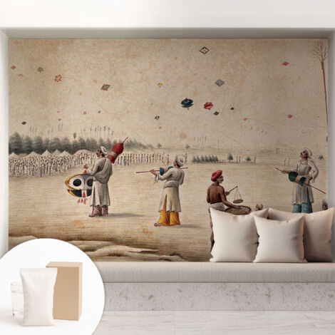 Carta Da Parati - Murale Alla Moda Decorazione - Camera Da Letto - Con Colla Gratuita Aquiloni che volano 208x146 cm (1/5)