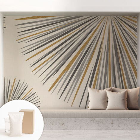 Carta Da Parati - Murale Alla Moda Decorazione - Camera Da Letto - Con Colla Gratuita Ventagli geometrici 208x146 cm (1/5)