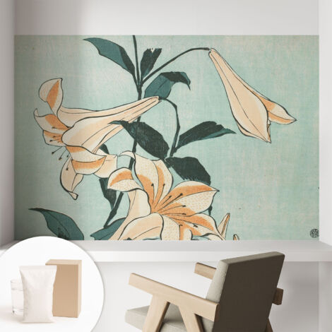 Carta Da Parati Non Tessuto - Di Alta Qualità Per Il Soggiorno La Cucina - Tendenze Moderne - Vlies Ecologico Gigli delicati 104x70 cm (1/5)