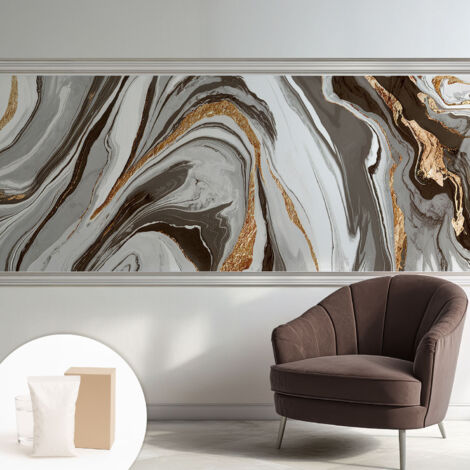 Carta Da Parati - Murale Alla Moda Decorazione - Camera Da Letto - Con Colla Gratuita Vortici di marmo 250x104 cm (1/5)