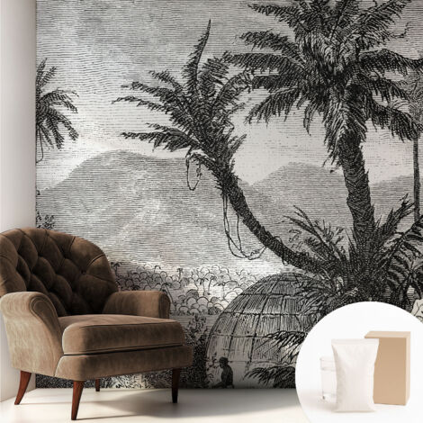 Carta Da Parati Non Tessuto - Di Alta Qualità Per Il Soggiorno La Cucina - Tendenze Moderne - Vlies Ecologico oasi tropicale 250x250 cm (1/5)