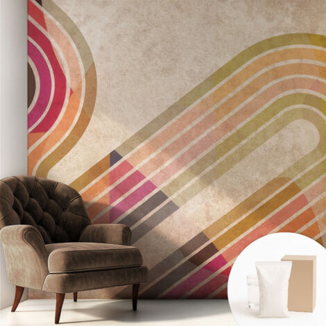 Carta Da Parati - Murale Alla Moda Decorazione - Camera Da Letto - Con Colla Gratuita Linee geometriche 250x250 cm