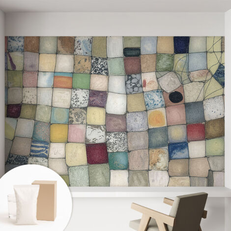 Carta Da Parati - Murale Alla Moda Decorazione - Camera Da Letto - Con Colla Gratuita Mosaico colorato 152x104 cm (1/5)
