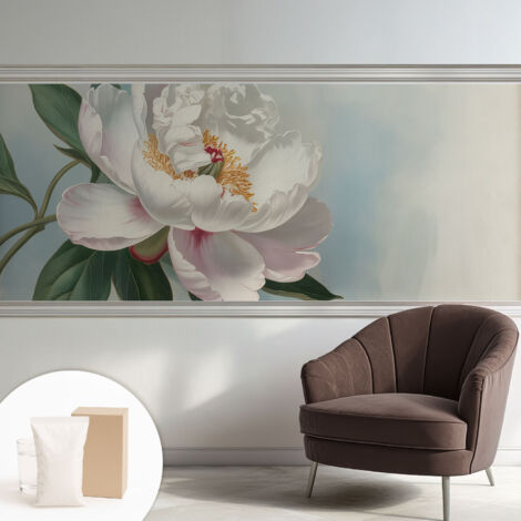 Carta Da Parati - Fotomurale In Vlies - per Decorazione pareti - Per La Cucina Camera Da Letto Per La Soggiorno Bellissima peonia 250x104 cm