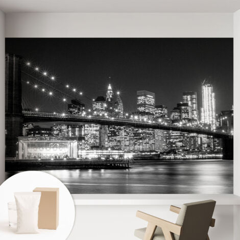 Carta Da Parati - Murale Alla Moda Decorazione - Camera Da Letto - Con Colla Gratuita Panorama notturno 152x104 cm
