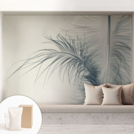 Carta Da Parati In Vlies - Fotomurale - Decorazione Paretie - Per Camera Da Letto - Per Soggiorno - Con Colla Gratuita piuma delicata 208x146 cm (1/5)