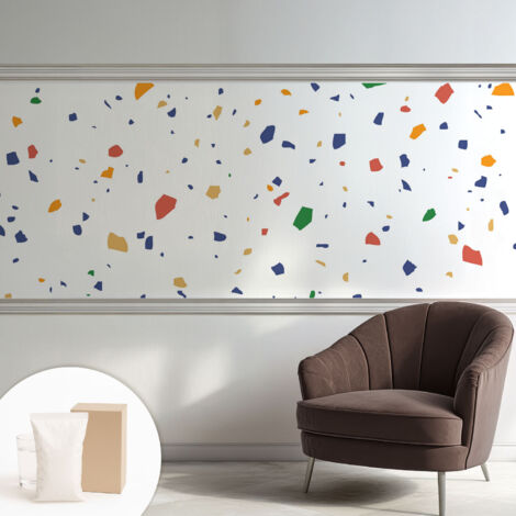 Carta Da Parati - Murale Alla Moda Decorazione - Camera Da Letto - Con Colla Gratuita Pezzi dell'arcobaleno 250x104 cm (1/5)