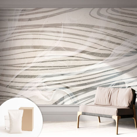 Carta Da Parati - Murale Alla Moda Decorazione - Camera Da Letto - Con Colla Gratuita Linee ondulate 312x219 cm (1/5)