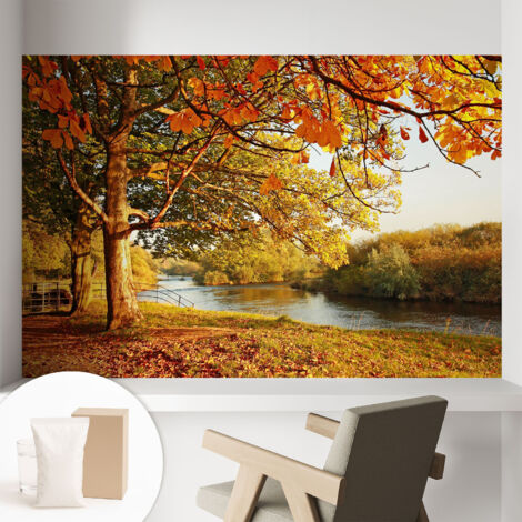 Carta Da Parati - Murale Alla Moda Decorazione - Camera Da Letto - Con Colla Gratuita Autunno costiero 104x70 cm