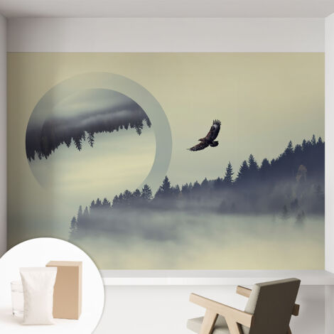 Carta Da Parati - Murale Alla Moda Decorazione - Camera Da Letto - Con Colla Gratuita Paesaggio forestale 152x104 cm (1/5)