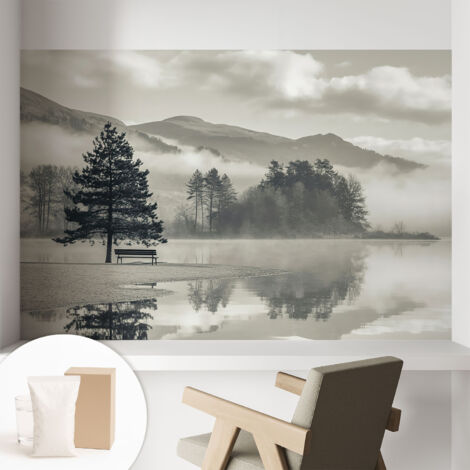 Carta Da Parati Non Tessuto - Con Colla Inclusa per Camera da Letto - Facile da Applica - Motivo decorativo Paesaggio romantico 104x70 cm (1/5)