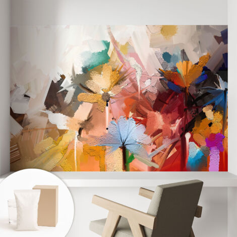 Carta Da Parati Non Tessuto - Di Alta Qualità Per Il Soggiorno La Cucina - Tendenze Moderne - Vlies Ecologico Astratto floreale 104x70 cm (1/5)